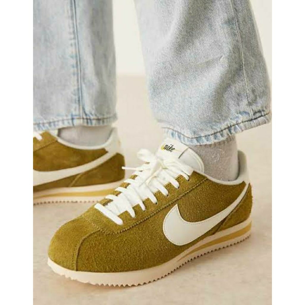 Sepatu Casual Nike CORTEZ SE Suede Pacific Moss Sail Original