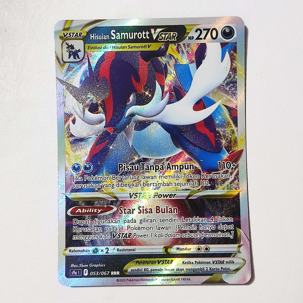 Hisuian Samurott VSTAR RRR 053/067 S9a - Kartu Pokemon Indonesia