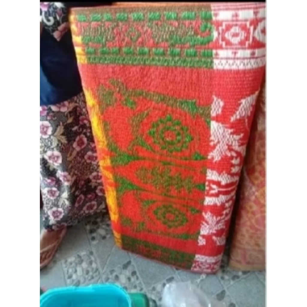 tikar plastik cap gunung super ukuran 2x6/tikar plastik lipat dua bahan bagus