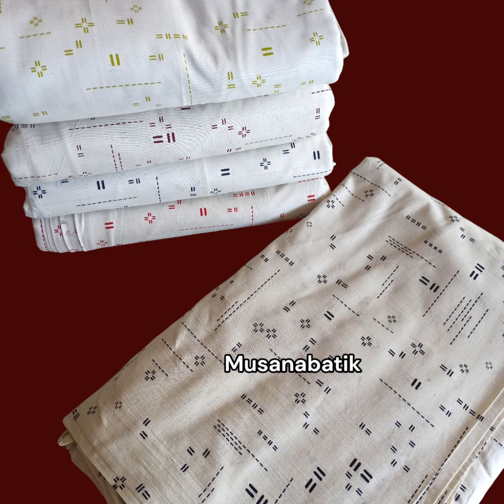 kain batik warna putih tulang motif matrix kain batik bahan katun original bridesmaid seragam kombin