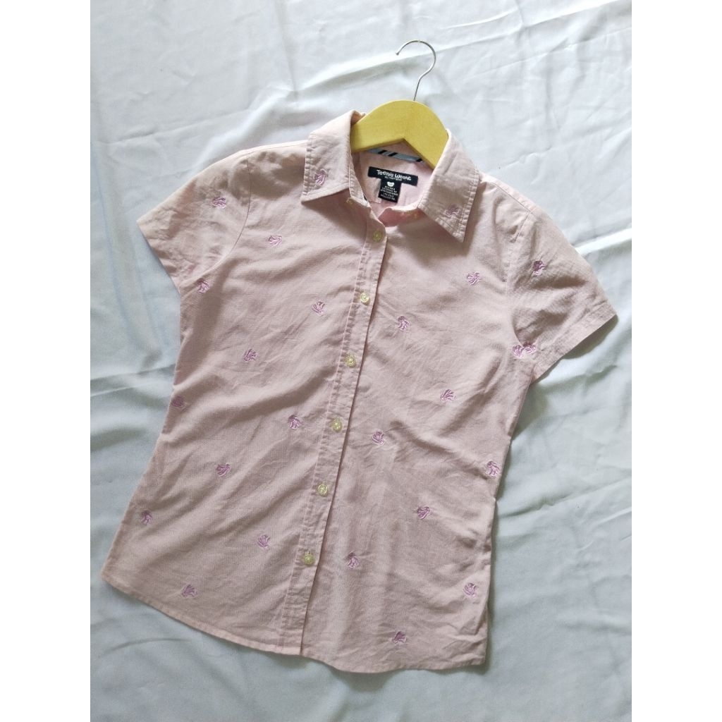 KEMEJA LENGAN PENDEK WANITA PINK BRAND TEENIE WEENIE PRELOVED