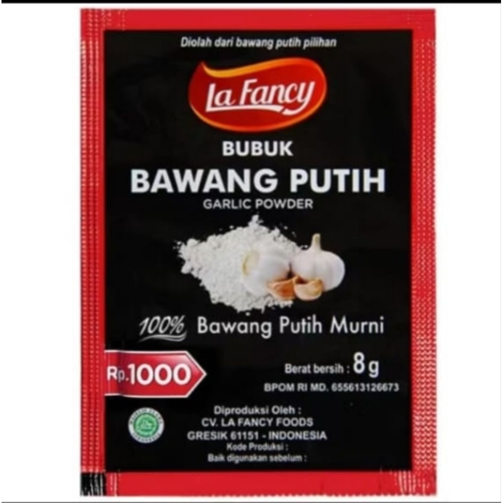

La Fancy Foods Bawang Putih Bubuk 8gr- Bumbu Rempah 100 % ori