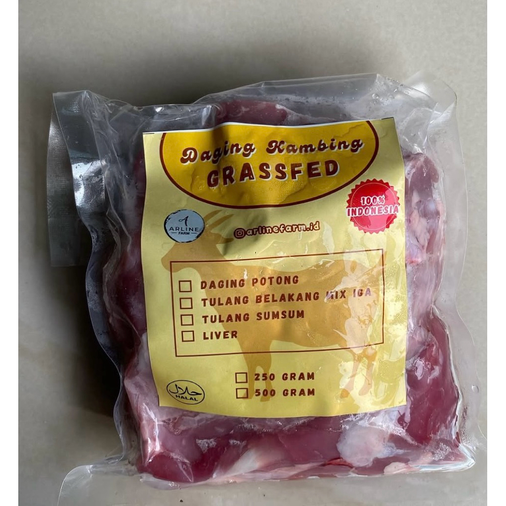 

DAGING KAMBING / GOAT GRASSFED 500 gr