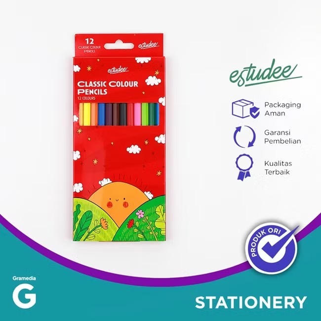 

Gramedia Karawaci - Estudee Classic Color Pencil 12 Es-Pcl12