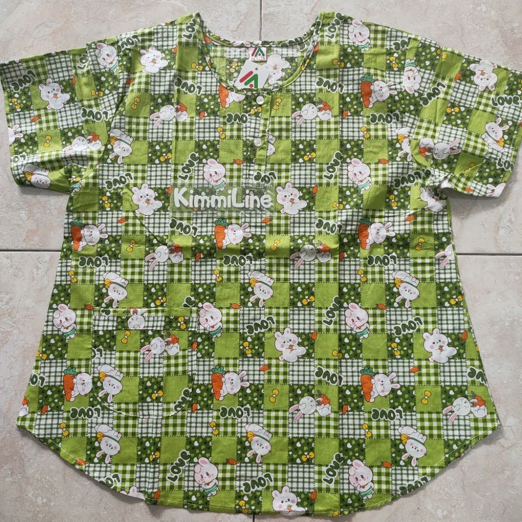 Setelan Baju Tidur Merlin Bahan Katun 2 Size Ukuran :  BD Dewasa Kancing 2 / Kancing 5 Celana 3/4 Ba