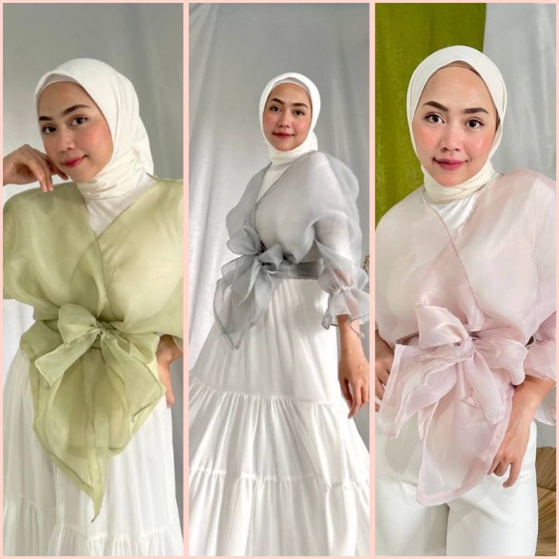 KODE Y86F READY  Outer Organza  Outer Kondangan  Outer Pesta  Outer Organza Lengan Balon  Arya Organ