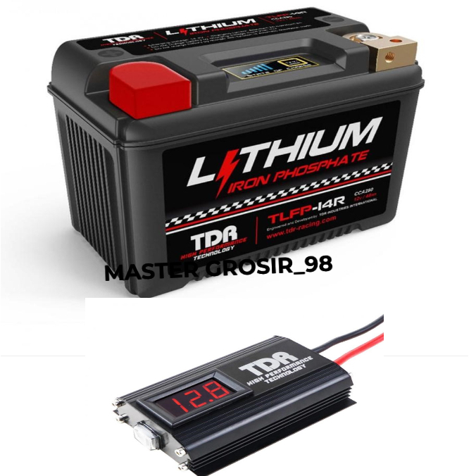 TDR Battery Aki Motor TLFP-14R + Stabilizer Volt-Original