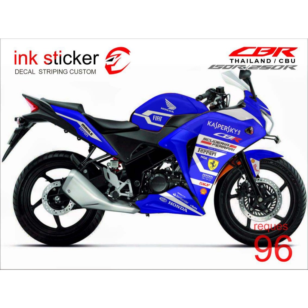 Sticker Decal CBR THAILAND, CBR CBU 150R / 250R 96 fullbody