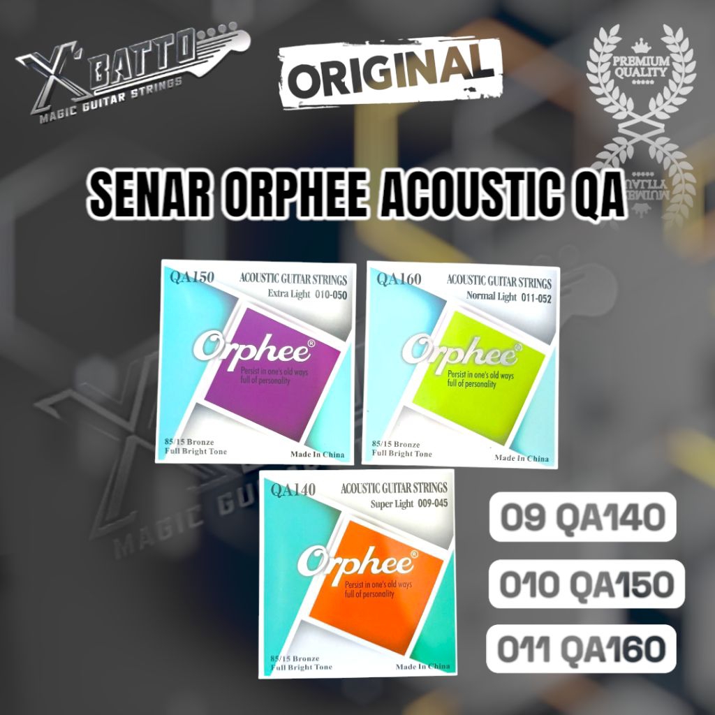 Senar Gitar Orphee QA140 Orphee QA150 Orphee QA160 Orphee Acoustic 09 Orphee Akustik 010 Orphee Akus
