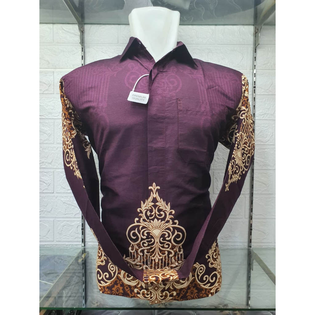 Batik Premium Long Sleeve IIN COLLECTION || Maroon