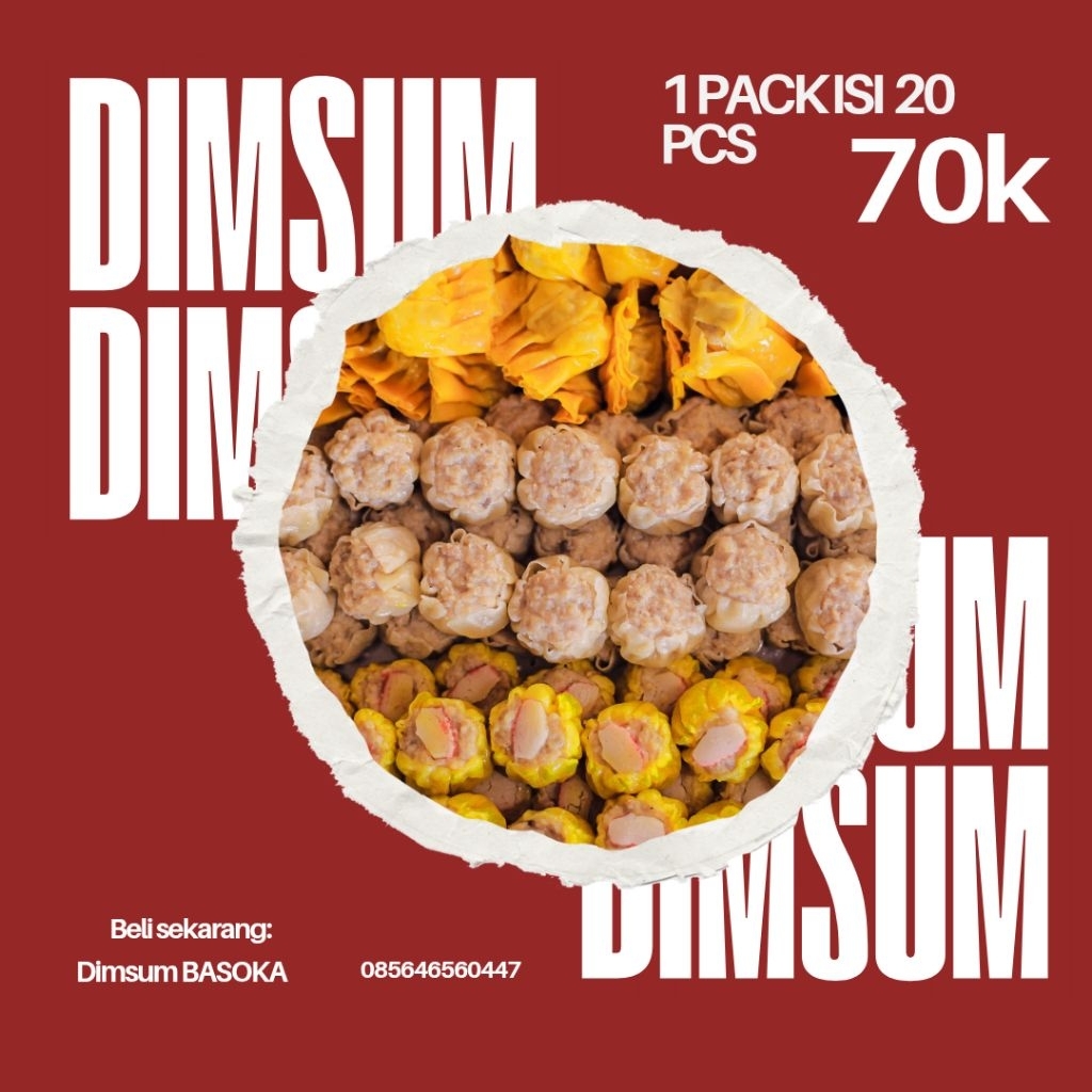 

Dimsum BASOKA. 1 pack ISi 20 pcs berat 500gr
