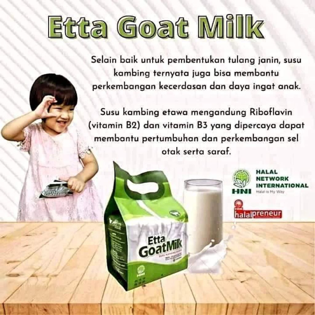 

SUSU ETTA GOAT MILK (EGM) HNI ORIGINAL/SUSU BUBUK/SUSU KAMBING