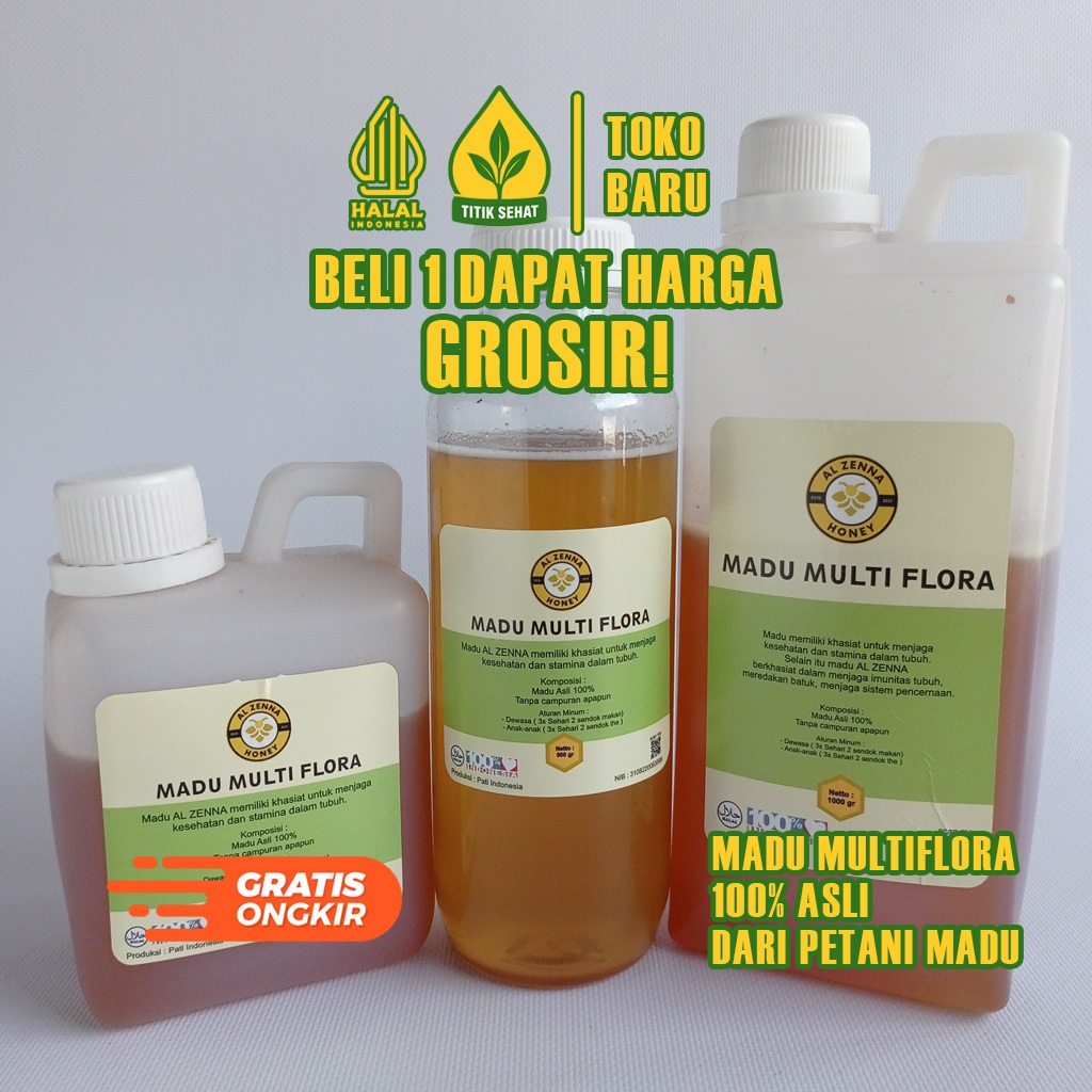 

Madu Murni Multiflora Raw 1kg - Madu Asli 100% dari Berbagai Bunga