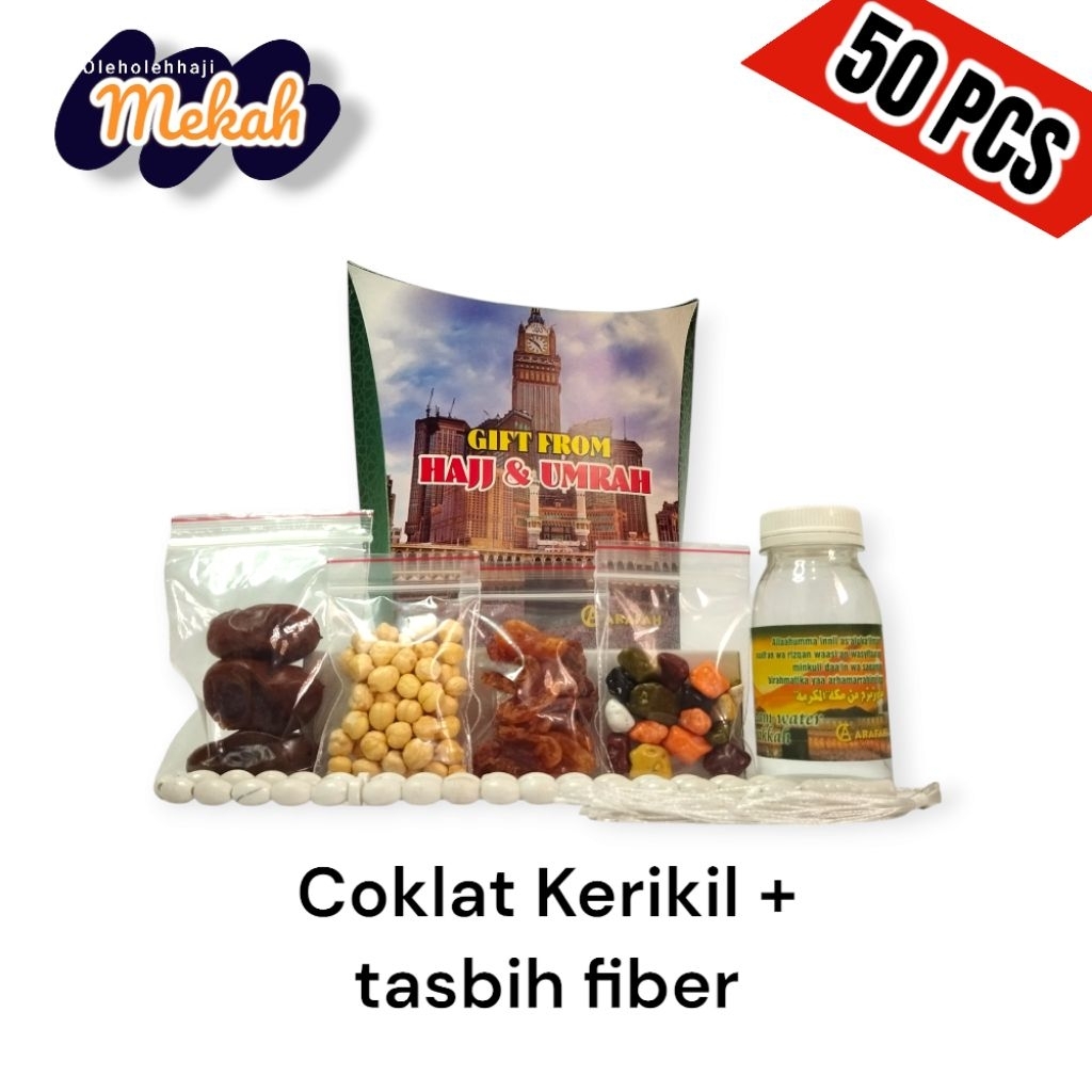 

paket 50 pcs dus tali oleh haji dan umroh varian coklat kerikil dan coklat turky oleh Chocolate Food Cokelat Cemilan Makanan Manis Camilan