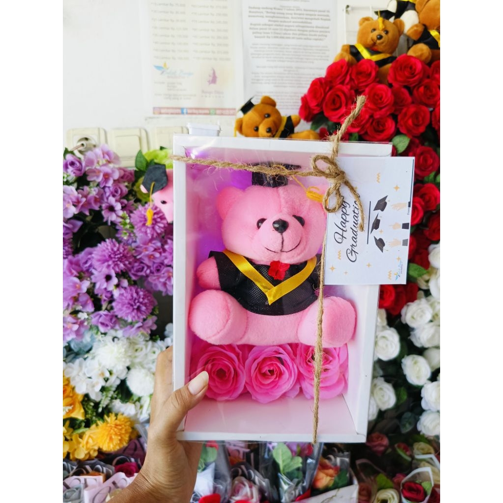 

box boneka wisuda