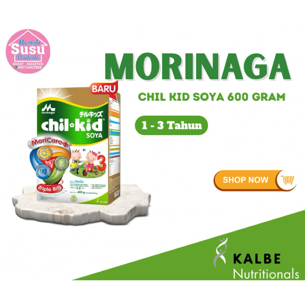 

Morinaga Chil Kid Soya Pertumbuhan Anak Usia 1-3 Tahun Vanila 600g