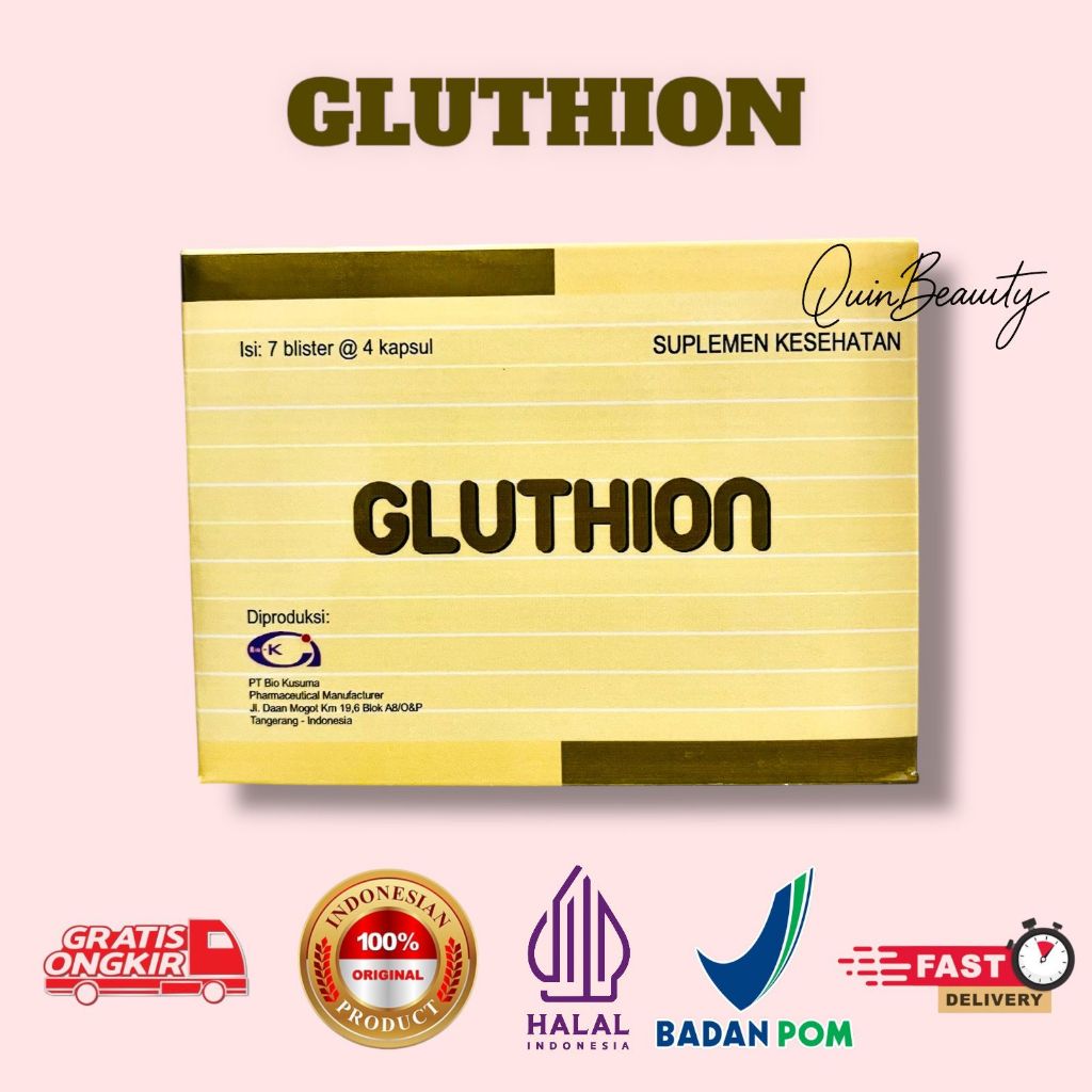 GLUTHION kapsul whitening / pemutih aman REGISTRASI BPOM