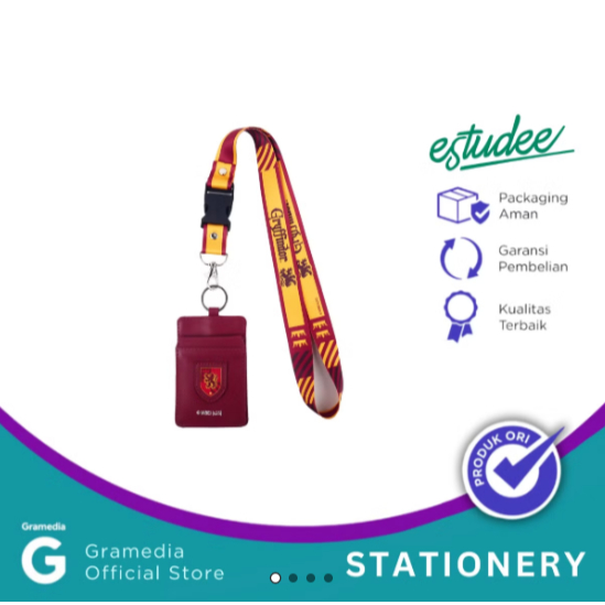

Gramedia Bengkulu - Estudee Mini Pouch + Lanyard Harry Potter Gryffindor