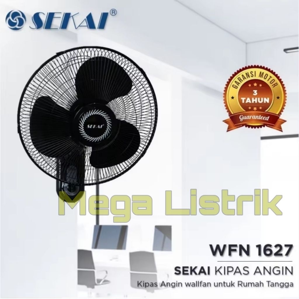 Ay00 Wall Fan Sekai WFN1627 / WFN1627RC / Kipas Angin Dinding Sekai