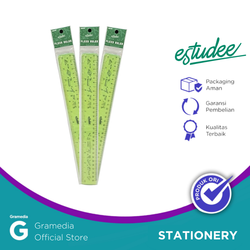 

Gramedia Cirebon - ESTUDEE FLEXY RULER 30 CM / Penggaris 30cm