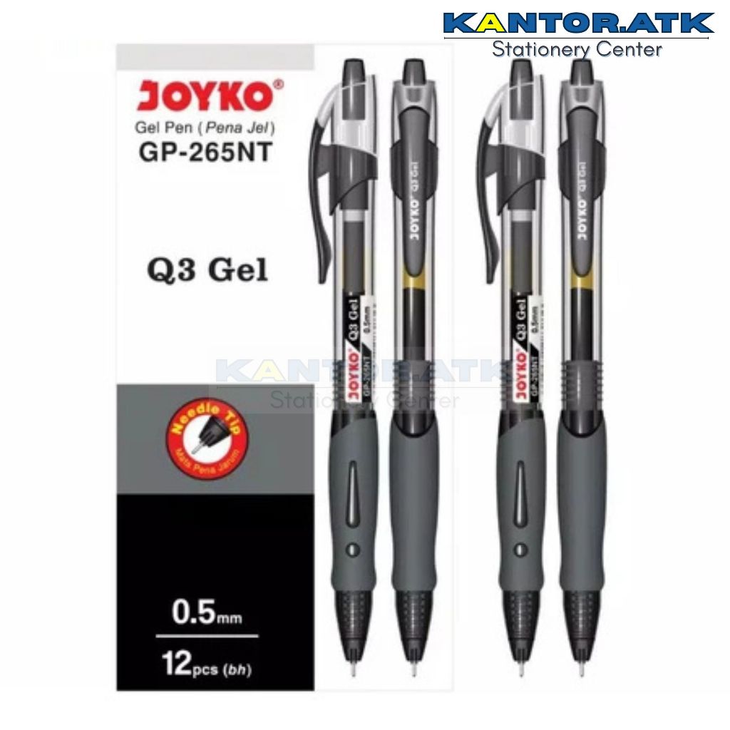 

Ay00! (12Pcs) Joyko Pulpen Q-Gel Pen GP265 / 265-NT (1 PACK)