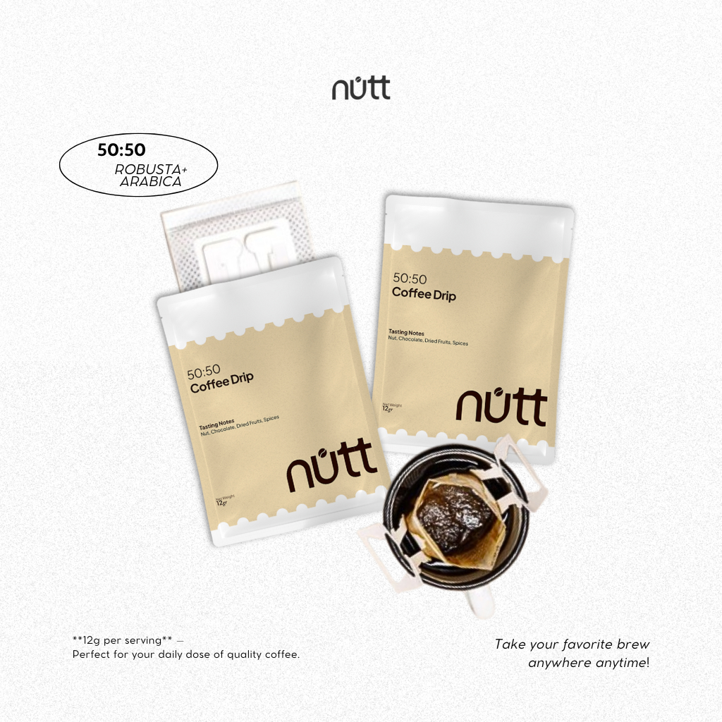 

NUTT Coffee Drip Bag – 5 pcs | Mix Kopi Robusta + Arabika