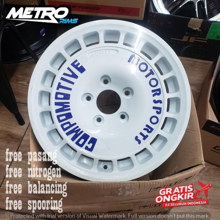 velg racing model ngeblock ring 15x65 White mobil ertiga taruna xpander innova velk compomotive R15
