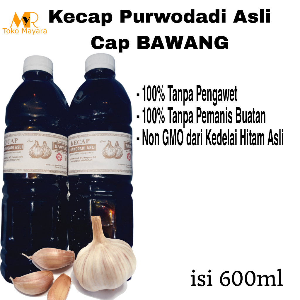 

Kecap Manis Cap Bawang Purwodadi Asli isi 600ml – Manis Gurih Kental Tanpa Bahan Pengawet