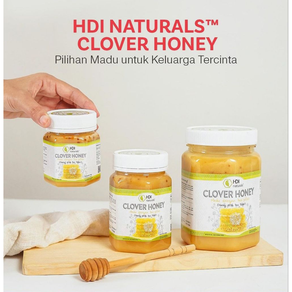 

Clover honey HDI 100% Original + sendok kayu