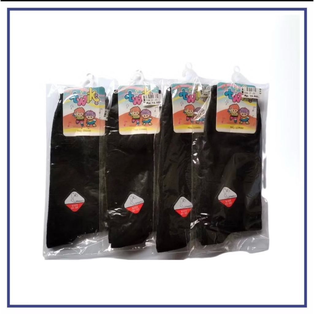 TWIKI KAOS KAKI HITAM 25-26 SPANDEX