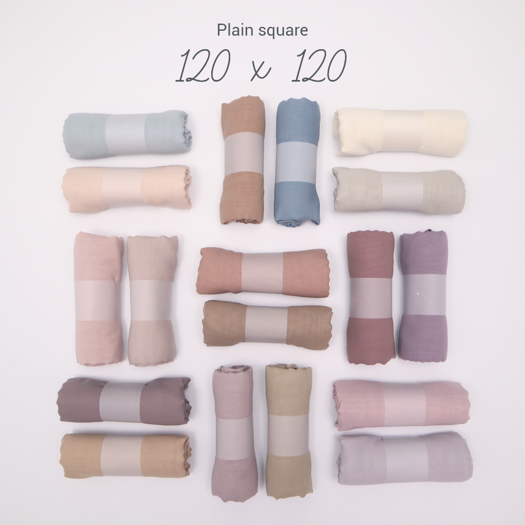 Bella square syari plain square jumbo polycotton premium (120x120)