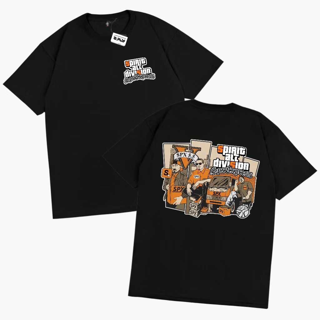 Kaos Shopee SPX Express Hitam Kaos Distro Keren Baju Distro Katun 30s Lembut