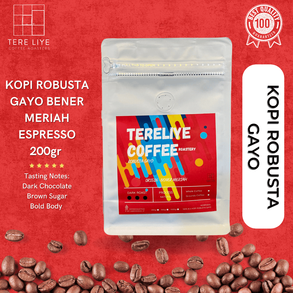 

Kopi Robusta Gayo Bener Meriah 100% Premium Grade 200gr