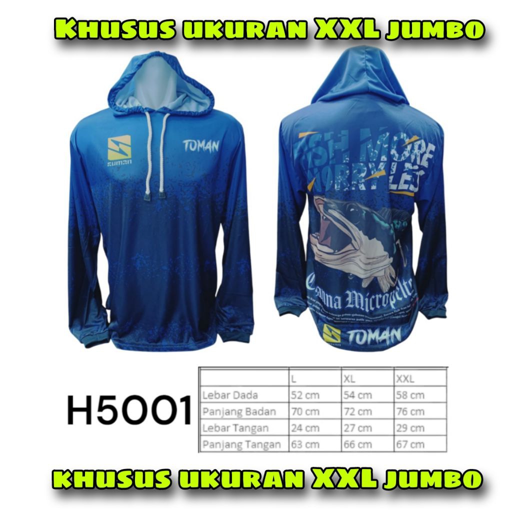 Kaos Jersey Mancing Motif Printing / Baju Jersey Mancing Lengan Panjang Motif Printing