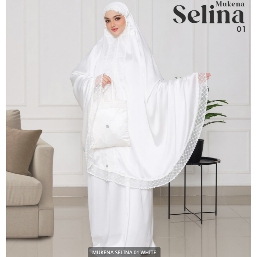 Mukena Dewasa Ethicahijab - MUKENA SELINA 01 - Mukena Hitam - Mukena Putih - Mukena Polos - Mukena J
