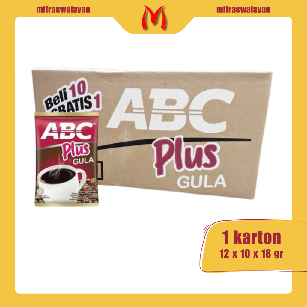 

ABC Plus Kopi 1 karton isi 12 renteng @18 gr