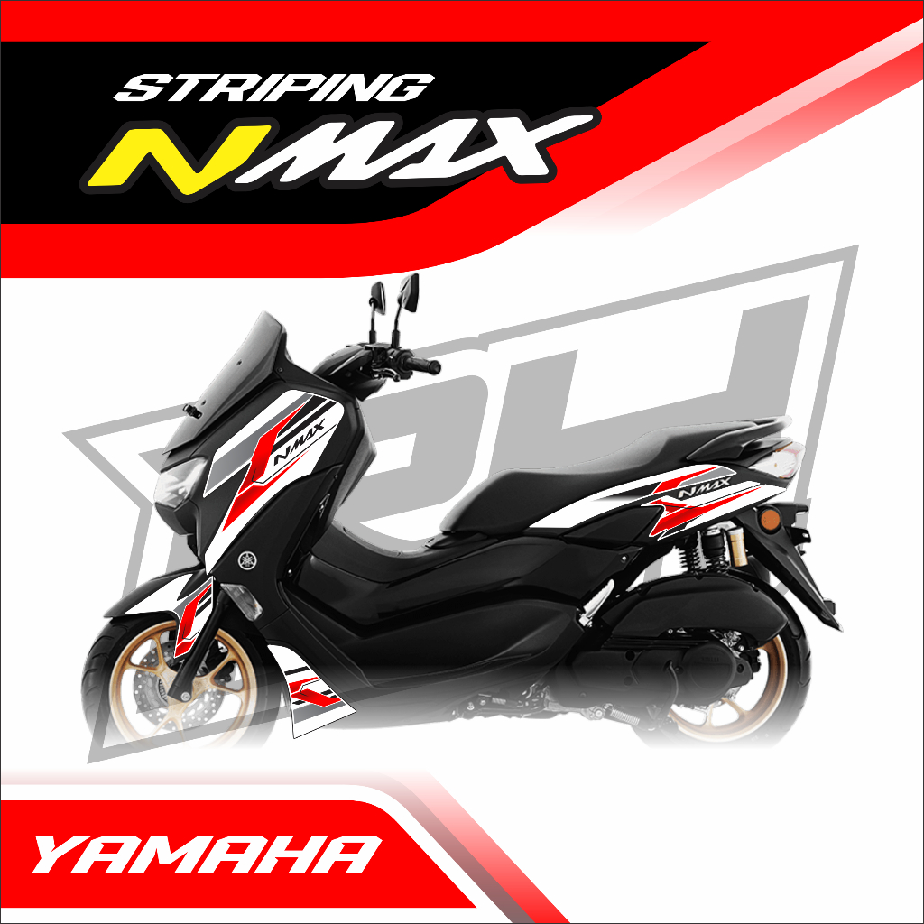 Stiker Sticker Decal Motor YAMAHA NMAX  Striping Biru Putih 250525 LDJ 03