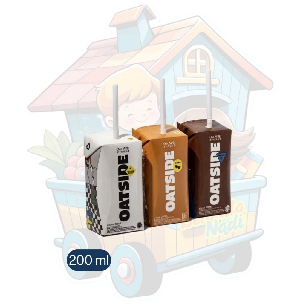 

Oatside Mini Straw Oat Milk 200ml (Kemasan dengan Sedotan) | Susu Oat