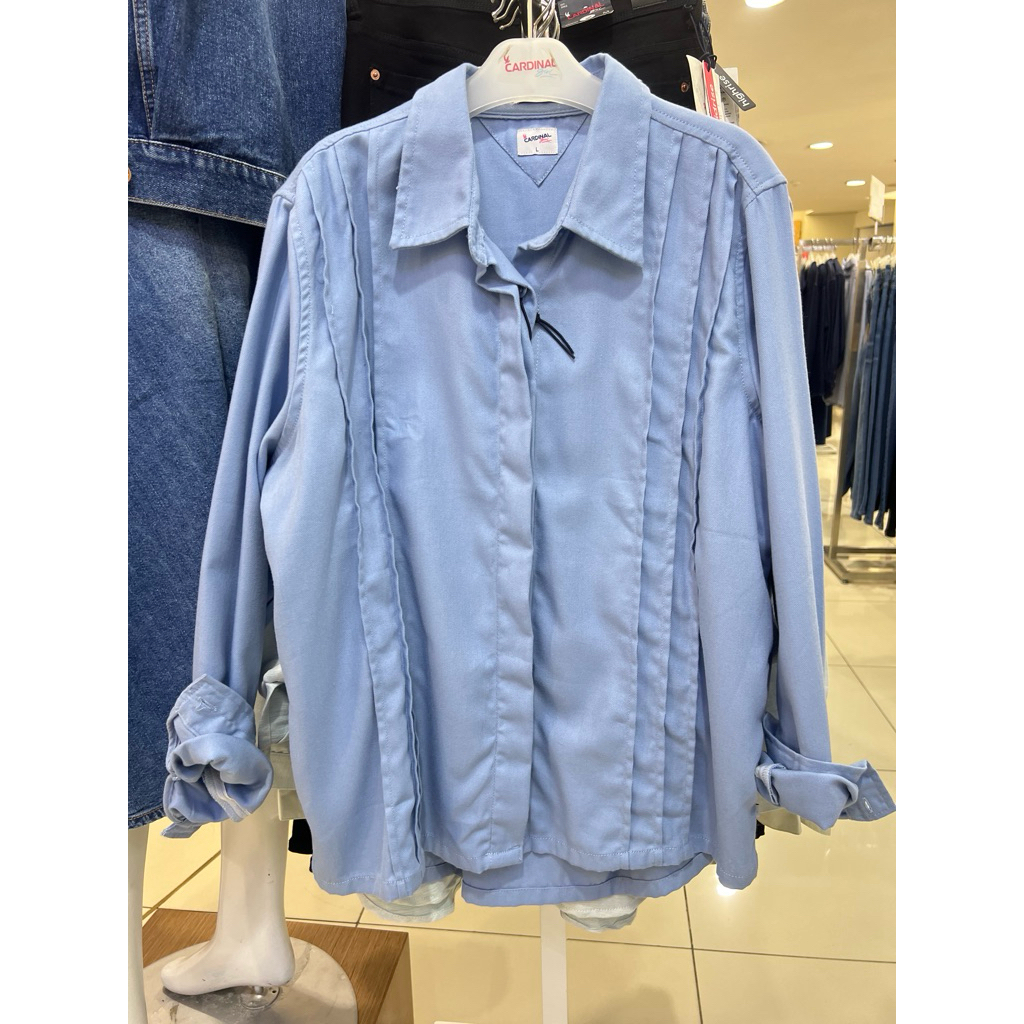 CARDINAL GIRL - Kemeja Polos warna Biru CARDINAL Girl