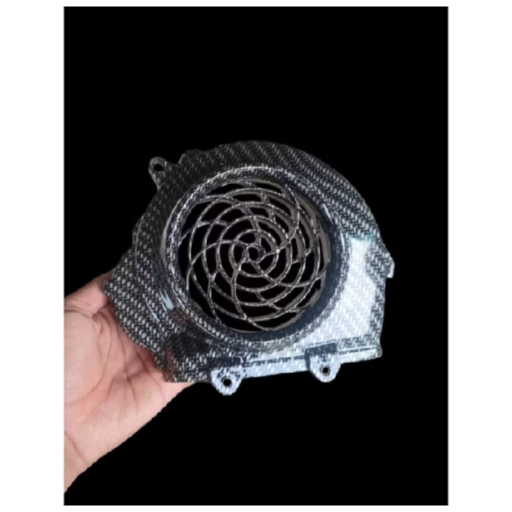 Cover Tutup Kipas Beat Karbu Karbon Kevlar Super Glowing