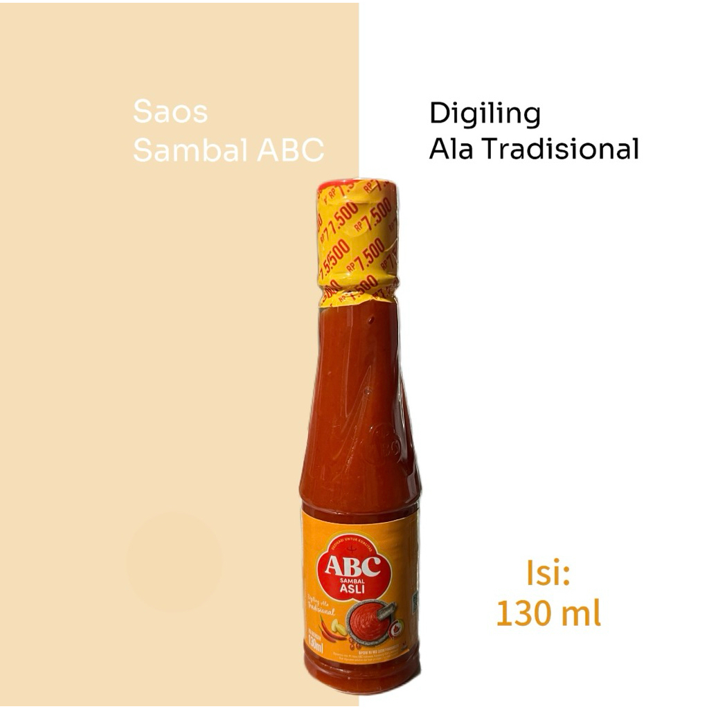 

Saos Sambal ABC Asli kemasan botol 130 ml
