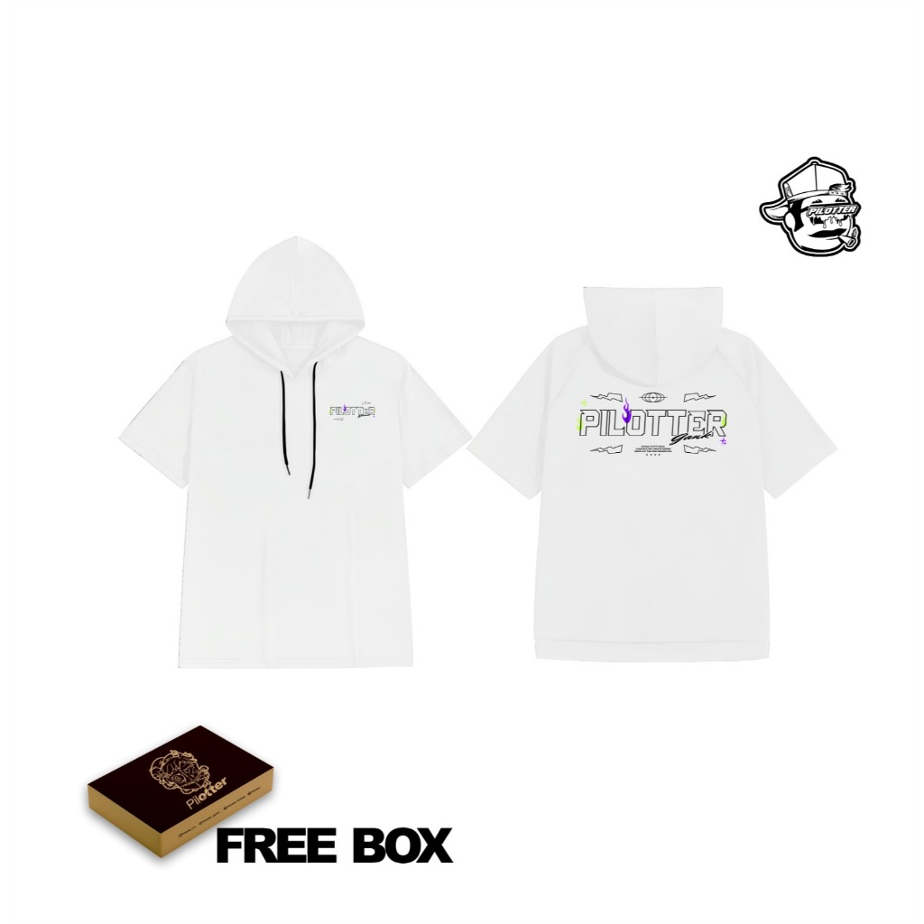 KAOS HOODIE PILOTTER BOWL HITAM PUTIH ORIGINAL FREE STIKER