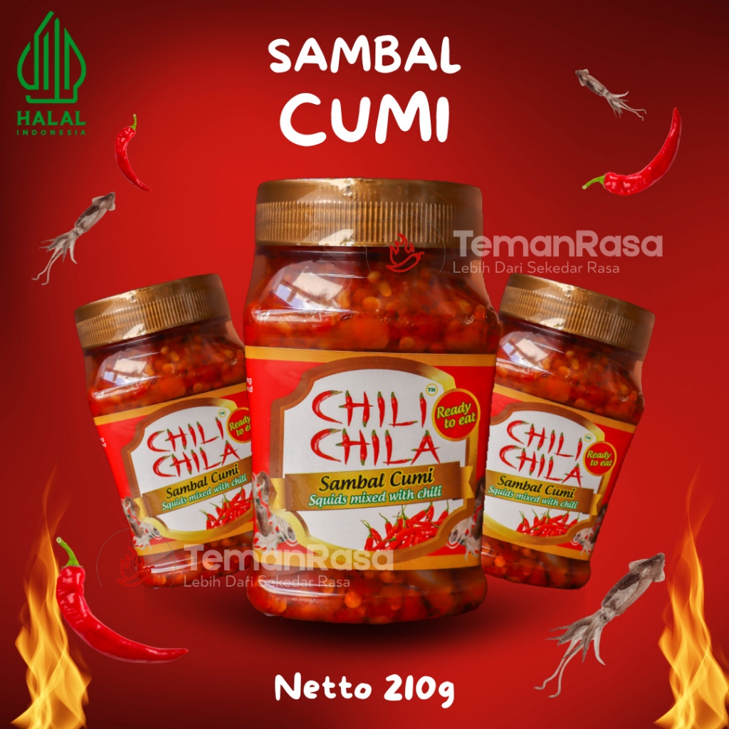 

Chili Chila Sambal Cumi 210 gr - Sambal Rumahan Halal Tanpa MSG