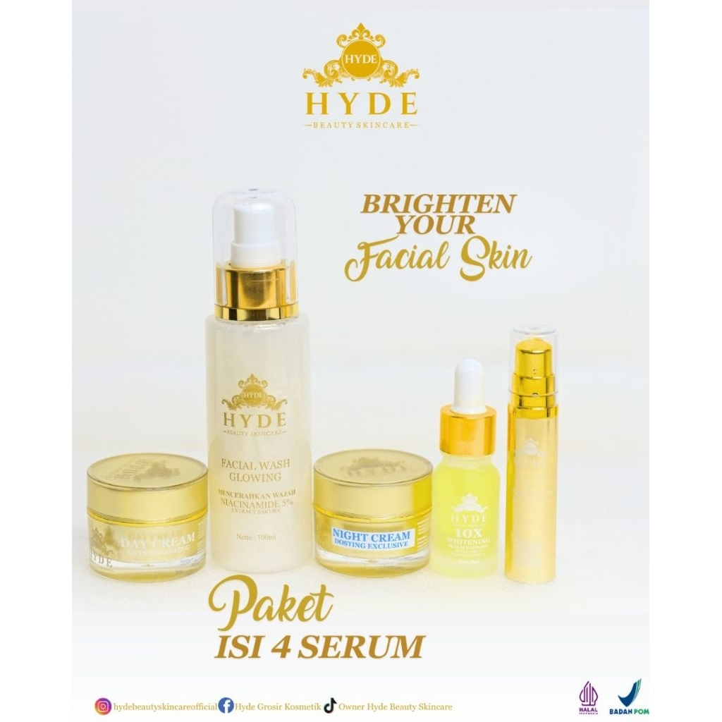 Hide Beauty Skincare/paket hide Beauty Skincare/hide Beauty Skincare brighten yourskin