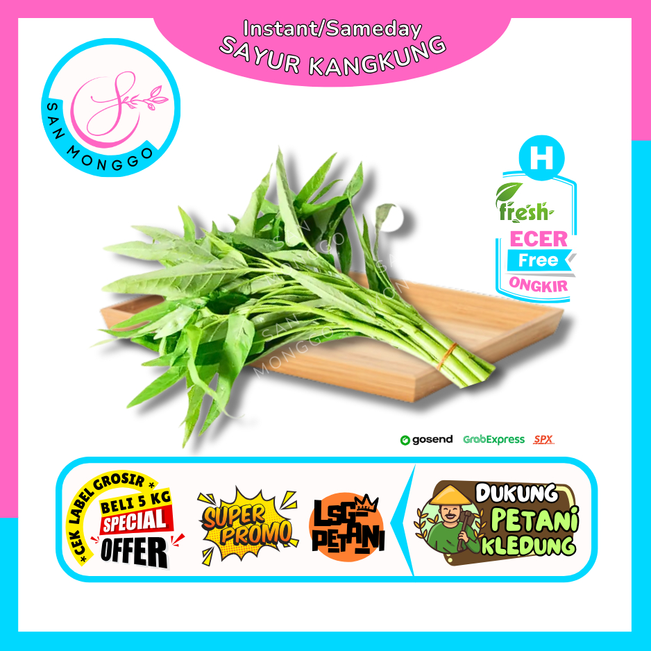 

Sanmonggoo >> Sayur Kangkung Akar -- Hasil Bumi Sindoro Sumbing Ecer (H)