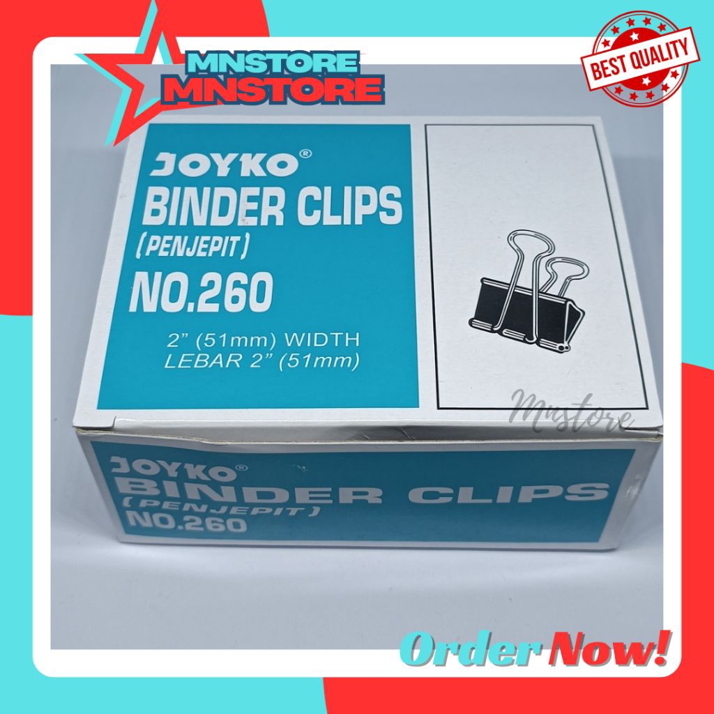 

JOYKO binder clip 260 klip penjepit kertas isi 12pcs