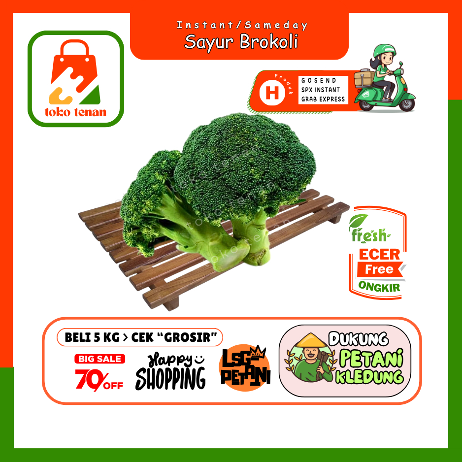 

Tokotenan // Sayur Brokoli Segar Fresh -- Sayur Gunung Ecer (H)
