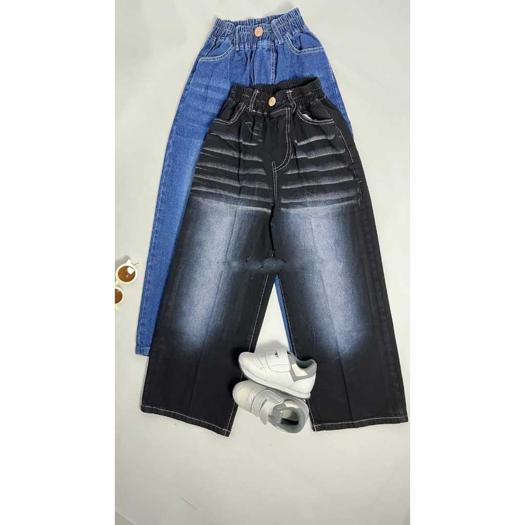 Celana Jeans Anak Kids Denim Grills Kulot Anak Remaja Perempuan Usia 6-14 TAHUN
