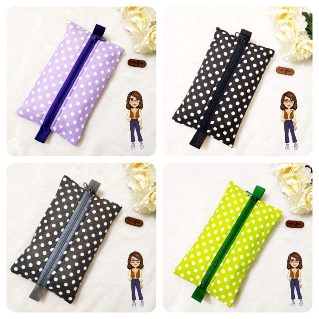 Madebynie ✨No Tissue / Tempat Tissue Travel Pack Handmade Kain Katun / Tissue Pouch / Dompet Tissue 