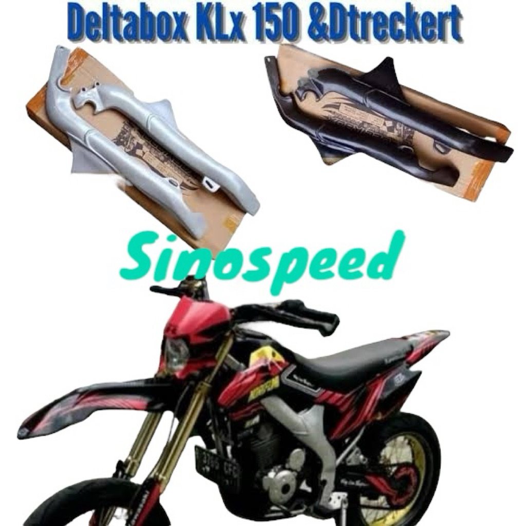 Deltabox Kawasaki KLX150 BF DTracker Silver Hitam